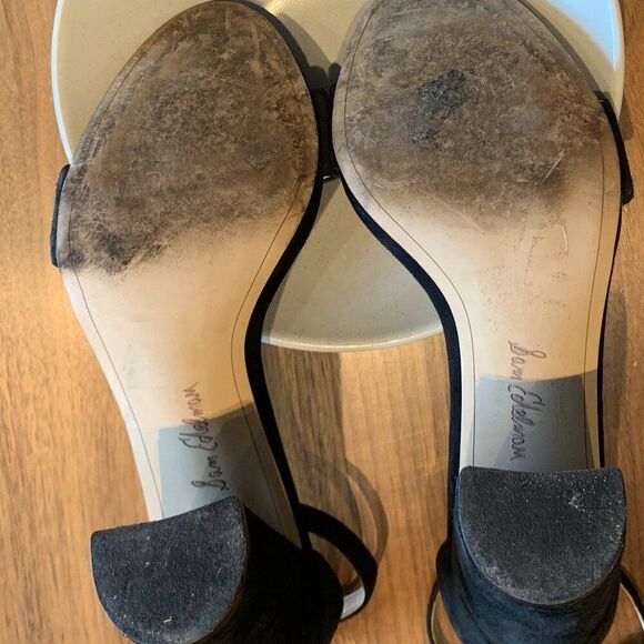 Sam Edelman suede dress sandal, chunky heel, EUC, sz 9, ankle strap, - Picture 8 of 16